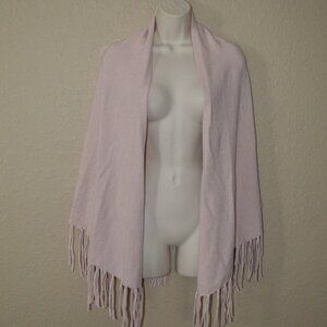 One Size Natacha Pink Fringe Scarf Wrap